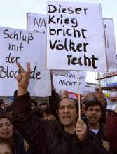 Protest za vreme NATO agresije u Berlinu